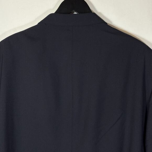 NWT Oscar De La Renta 100% Wool Gold Button Blazer 46R Navy Blue Office Men's - Picture 8 of 15